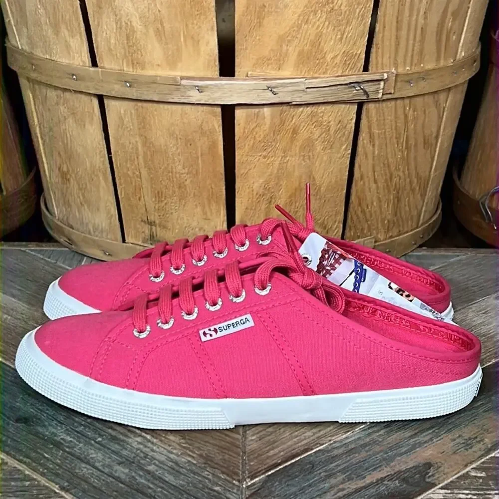 Superga 2288 VCOTW Fantasia Collection Pink Canvas Mule Sneakers Women 9.5
